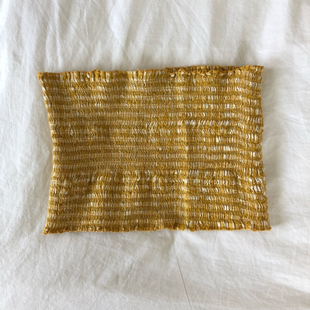 Brandy Melville yellow gingham tube top